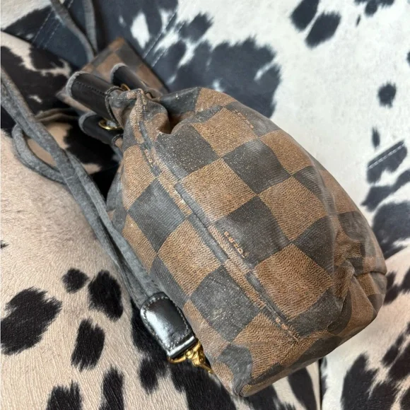 Fendi Black and Brown Checkered Backpack - Picture 6 of 16